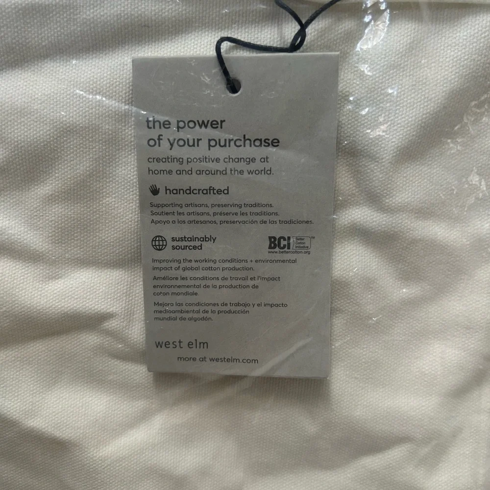 West Elm Cream Pink Blue Pillow Case